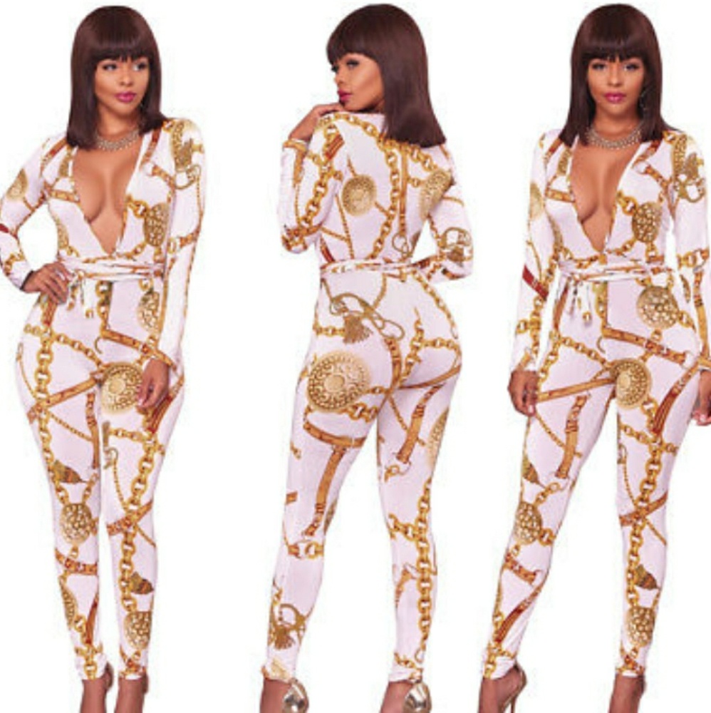 COPY - Womens V Neck Jumpsuit